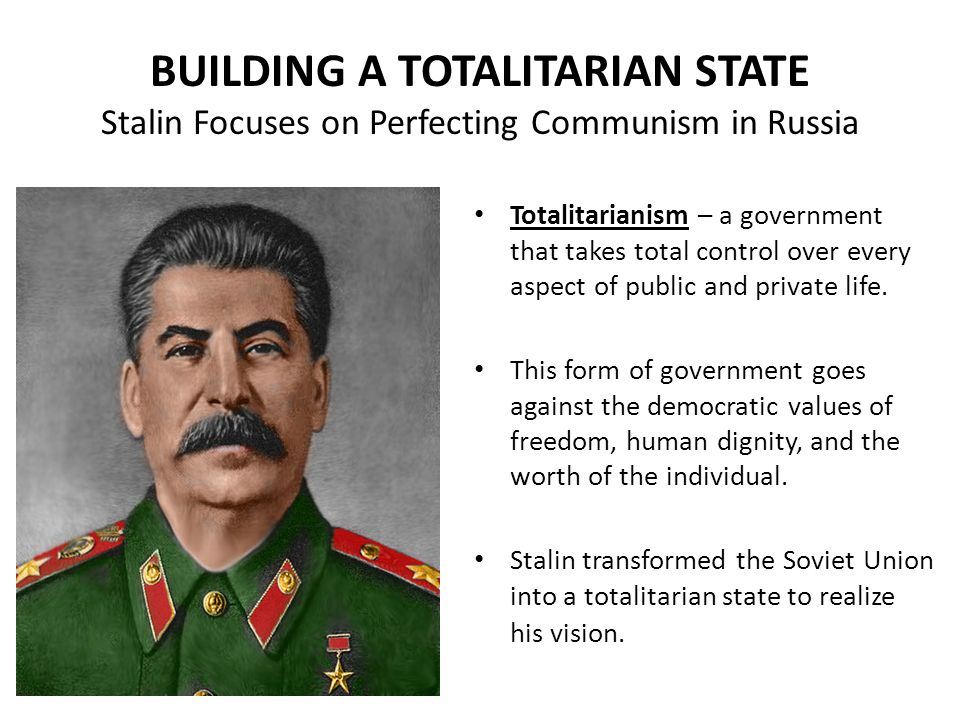 The totalitarian rule of stalin and hitler